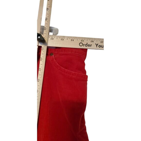 Vintage Ralph Lauren‎ Straight Corduroy Jeans Pants Trousers Size 10 P 31x28 Red - Picture 5 of 10